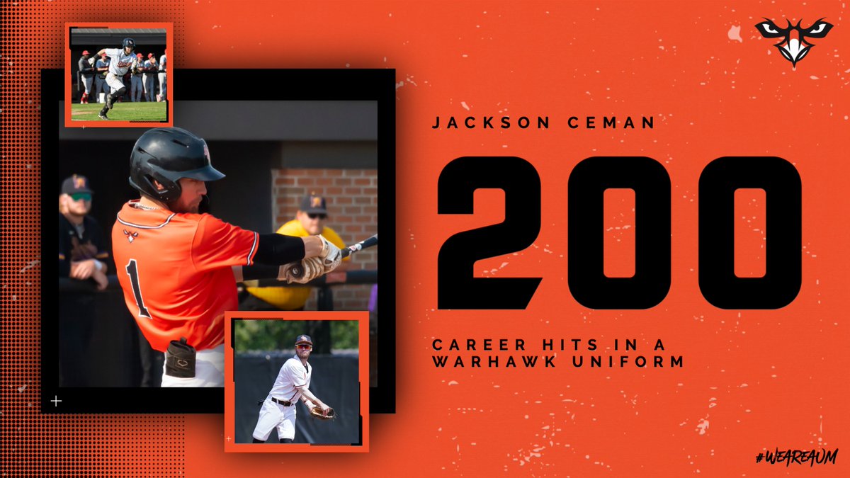 𝟚𝟘𝟘 ℂ𝔸ℝ𝔼𝔼ℝ ℍ𝕀𝕋𝕊

With a 2-for-3 effort in the midweek, Jackson Ceman became the 7th player in program history to reach the 200 hits mark❗️

The best part? Ceman hit No. 200 on a solo home run, just the third homer of his career.

#WeAreAUM