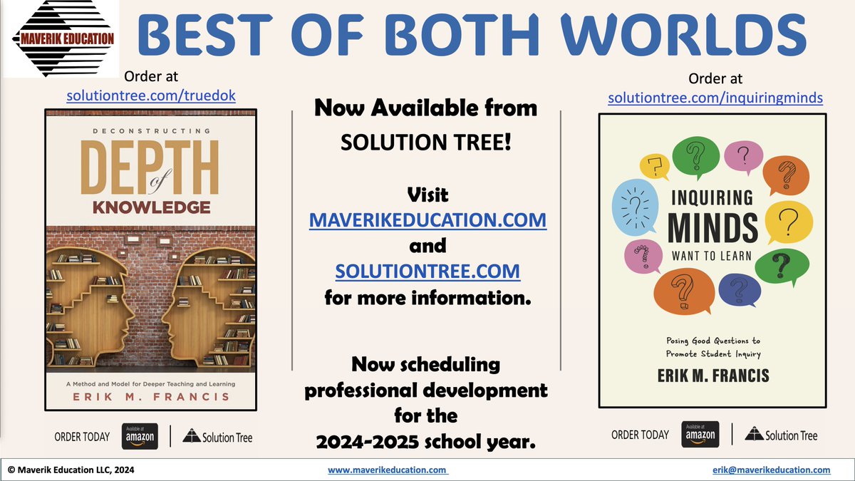 How could teaching and learning with an inquiring mind engage and encourage staff and students to comprehend and communicate their Depth of Knowledge (#DOK) through #inquiry and by questioning with good questions? Download FREE resources: - solutiontree.com/truedok -…