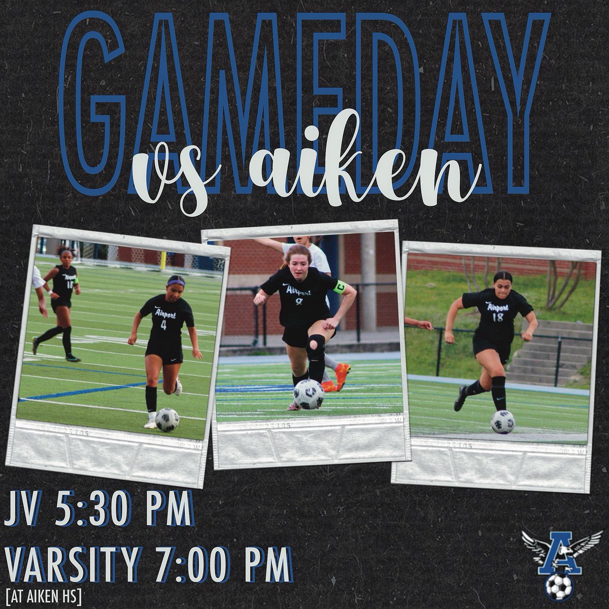 Final region game of 2024 is tonight for the Lady Eagles! Head down I20 to catch them in action!

🆚 : Aiken HS Hornets

🏟️ : 449 Rutland Drive, Aiken, SC 29801

⏰ (JV) : 5:30 pm
⏰ (Varsity) : 7:00 pm