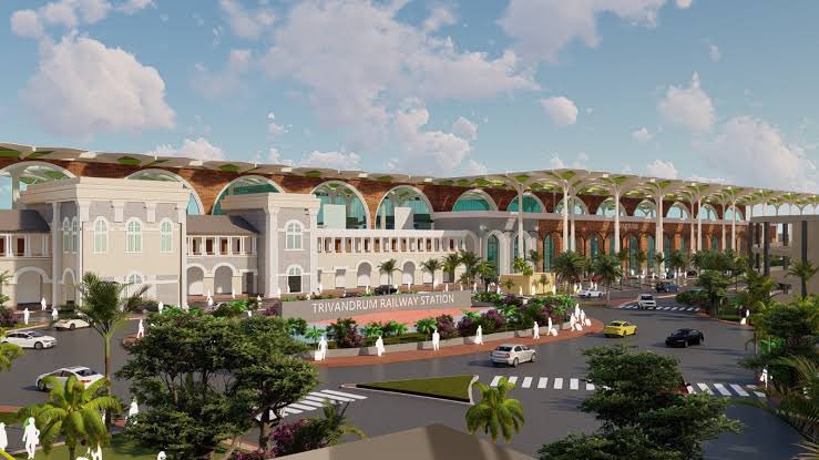IndianTechGuide's tweet photo. 🚨 Redevelopment of Thiruvananthapuram Railway Station in Kerala. https://t.co/xeEqdY3mah