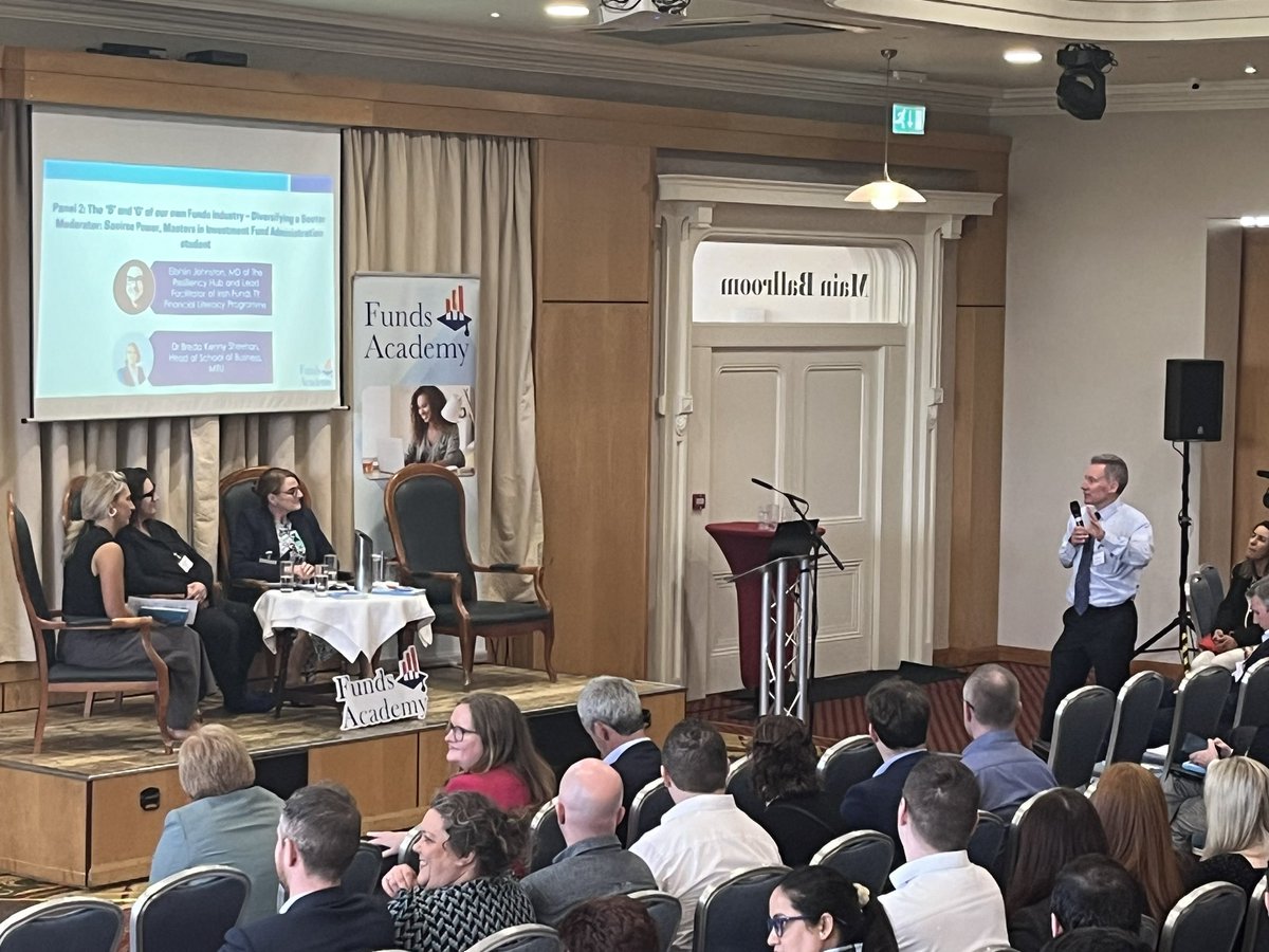Some excellent solutions being discussed to increase diversity in the Funds Industry. 

What can we do to encourage participation for all?

Great energy from <a href="/bredaks/">Dr Breda Kenny Sheehan</a> of <a href="/MTU_ie/">Munster Technological University</a> and @eibhlinjohnston of <a href="/ResiliencyHub/">The Resiliency Hub</a> 

#itsFUNDamental2024