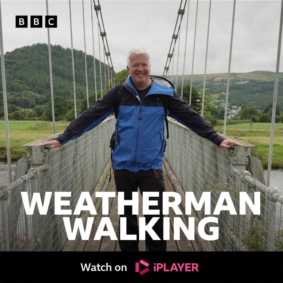 Join @DerekTheWeather as he gets lost in a maze, visits a picturesque tea room in Llanrwst and tries his hand at wild water swimming. 🏊

Weatherman Walking
Monday at 7pm on BBC One Wales