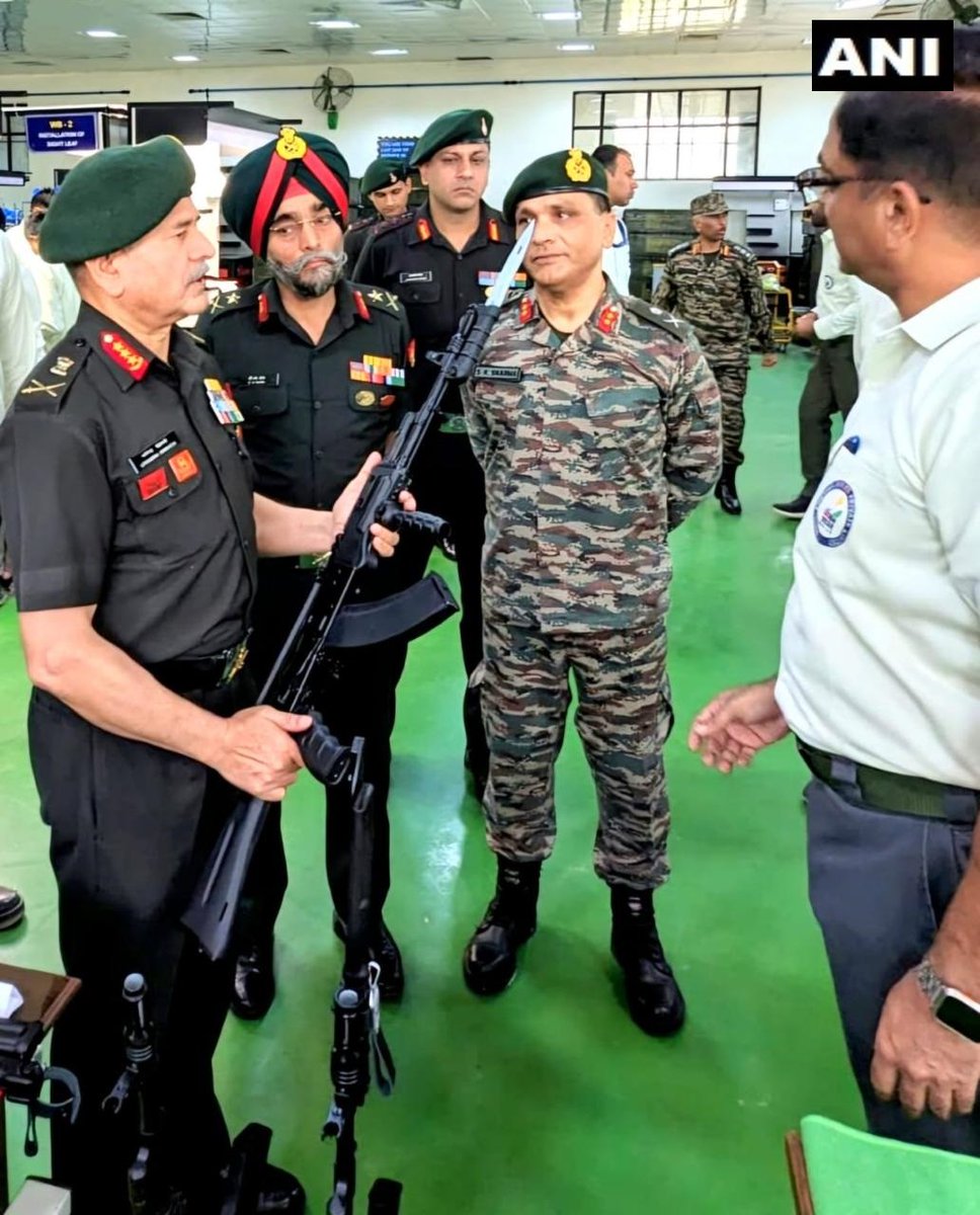 Indian Army Vice Chief Lt Gen Upendra Dwivedi today visited the assault rifle manufacturing facility, Indo-Russian Rifles Private Limited, and Ordnance Factory Project, Korwa which produces state-of-the-art battle field equipment. Lt Gen Dwivedi also visited IIT, Kanpur &