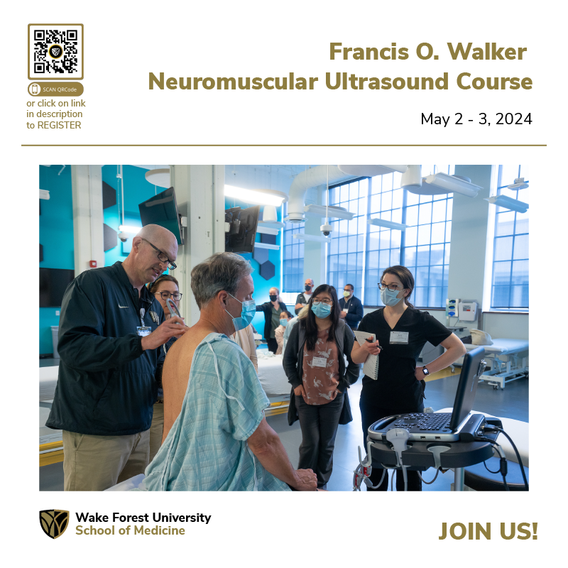 We are excited to present our #Neuromuscular #Ultrasound #course soon.

---
@AtriumHealthWFB @UltrasoundWake @wakeforestmed #onlineclass  #scanning #cometrainwiththebest #healthcareexcellence #healthcare #April #virtualdidactics