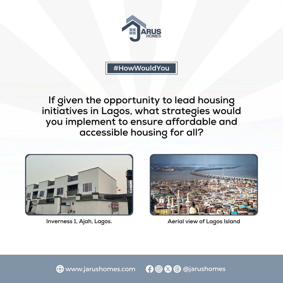 Calling all Lagosians! If you were in charge, what initiatives would you employ? Share your ideas and strategies in the comments below! #HowWouldYou #Trivia #JarusHomes