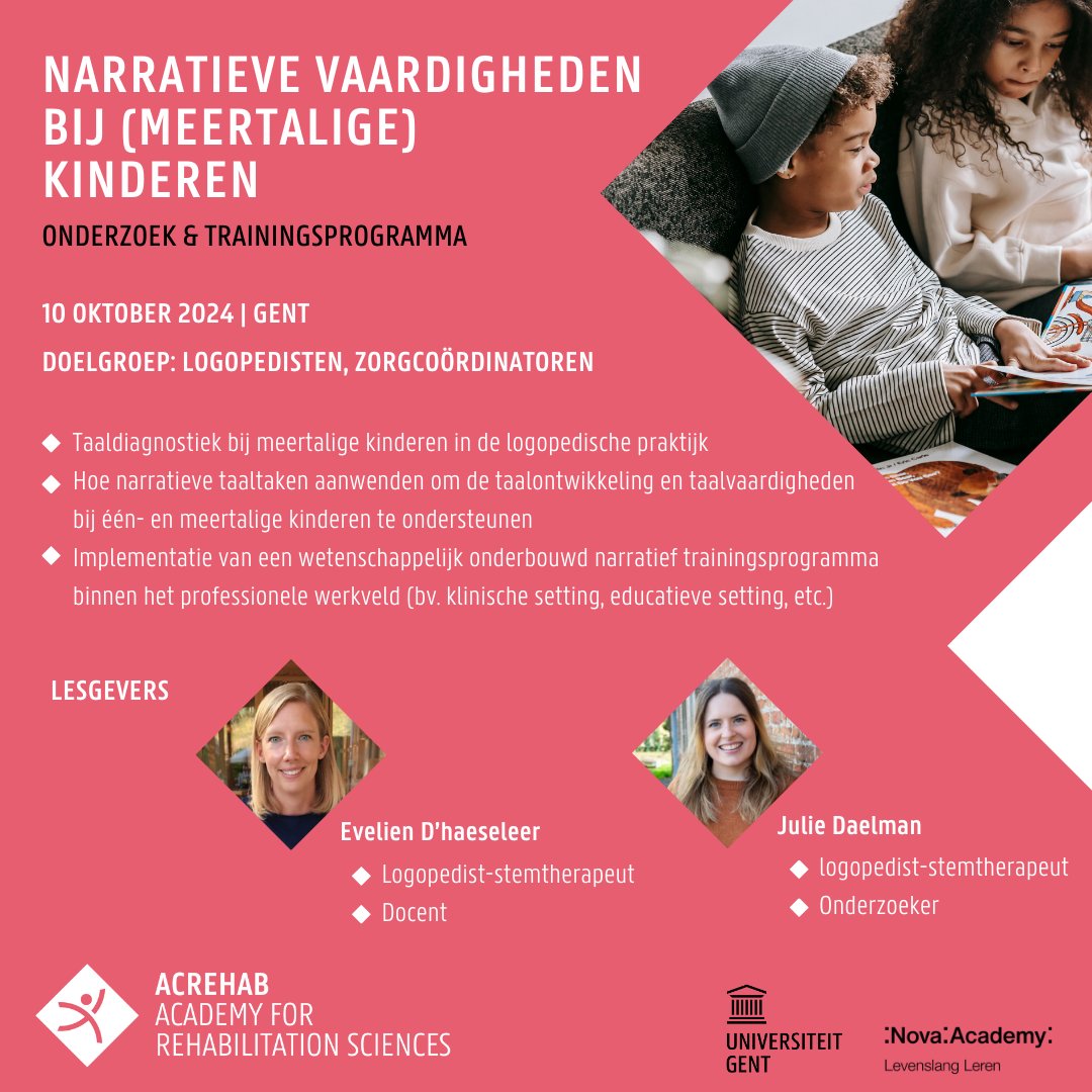 👧🏽🧒🏻👦🏿 Meertalige kinderen komen steeds vaker terrecht bij de logopedist.   🗣️ Deze navorming gaat dieper in op diagnostische benaderingen op maat van meertalige kinderen met aandacht voor onderbouwing &amp; oefenen van praktische implementatie en toepassing binnen het werkveld.
