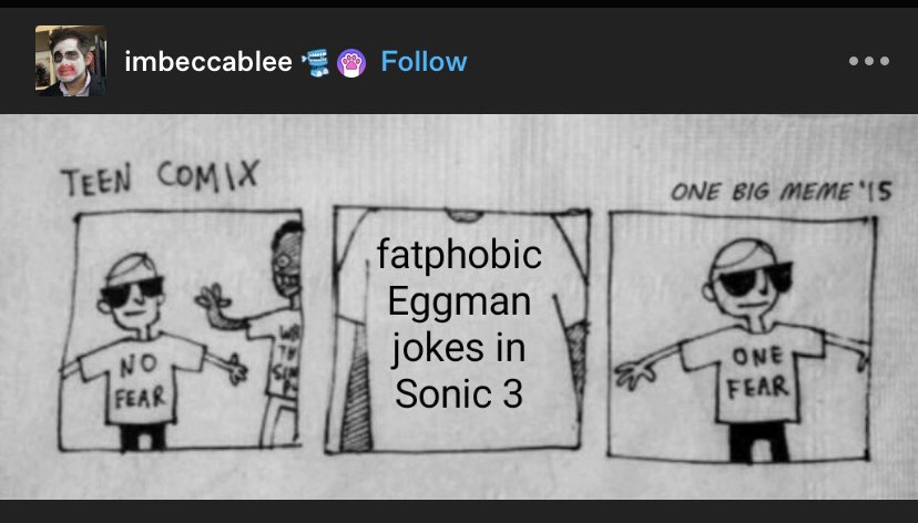 does tumblr know that the nickname eggman is literally a fat joke