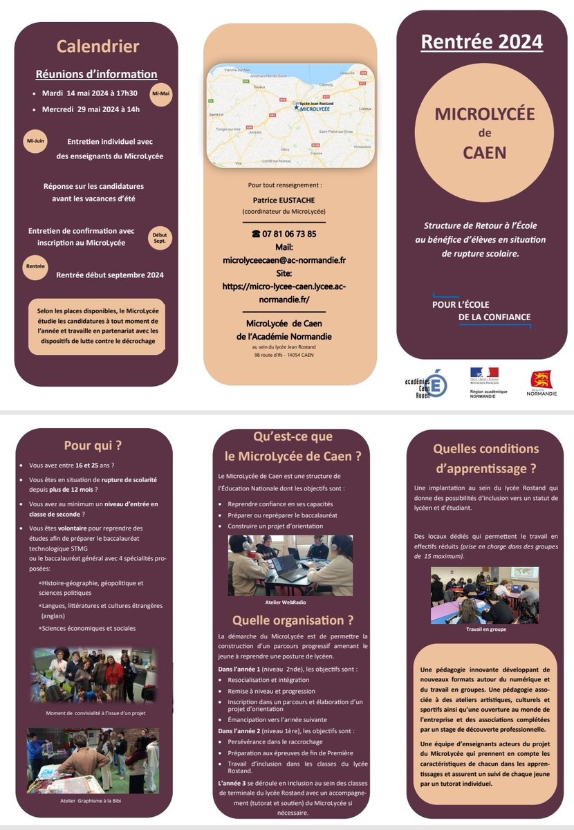 La plaquette 2024 est parue.
A diffuser largement en attendant les réunions d infos du mardi 14 et mercredi 29 Mai.