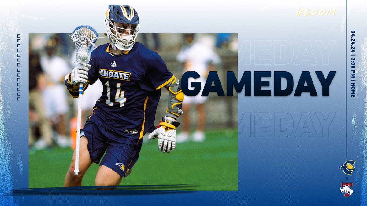 choate_bvl's tweet photo. GAMEDAY! Your 🐗 return to Class of ‘76 &amp; Founder’s League play today as they host the 🦏.

🆚 @taftbvlax 
🗓️ Wednesday 04.24.24
⏰ 3:00 PM 
📍 Class of ‘76 Field 
📺 Link in bio 

#BOOM #ChoateLacrosse #Choate #lacrosse #GoChoate #preplax #ctlax @NELaxJournal @ILPreps #ctblax https://t.co/Ca69fpuqut