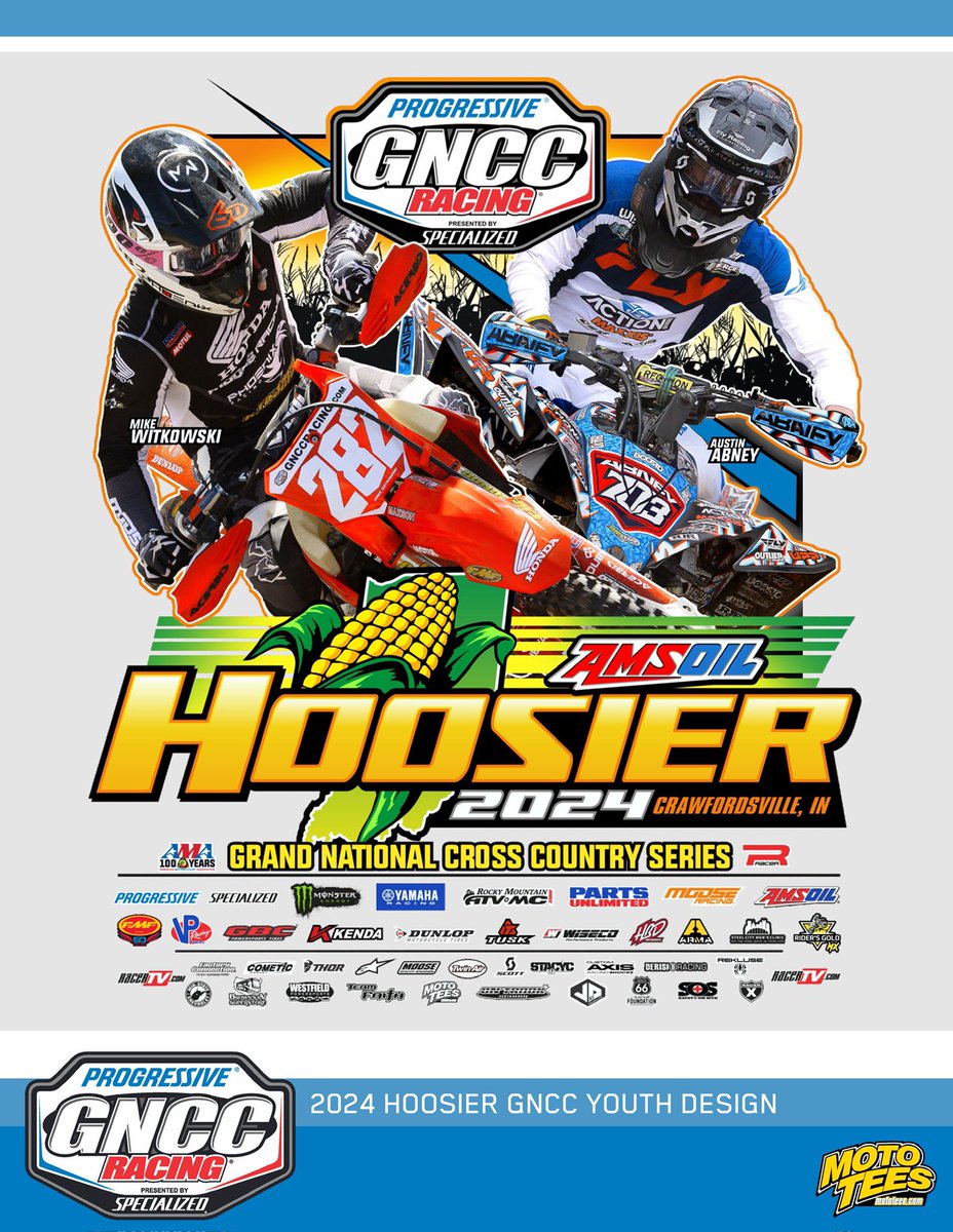 Are you ready for @amsoilinc Hoosier GNCC⁉️ Be sure to stop by MotoTees and grab a fresh official event shirt 👕 Hit the link in our story or head over to MotoTees.com for more 🔥 #GNCCRacing mototees.com/collections/gn…