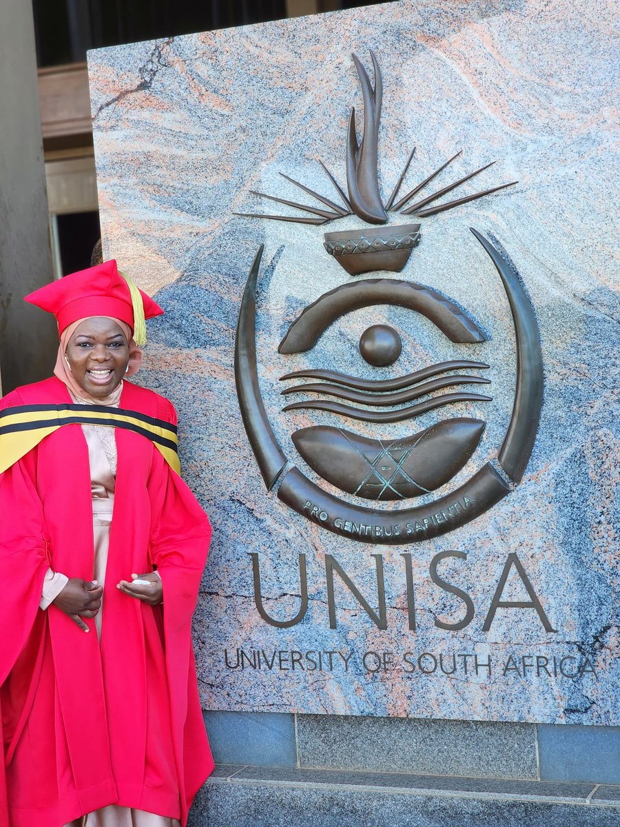 Congratulations 🎉 to Dr Akoba Rashidah upon graduating with a PhD in Physics from University of South Africa (UNISA). Dr Rashidah is a Lecturer from the Department of Physics, Faculty of Science and Education at @BusitemaUni