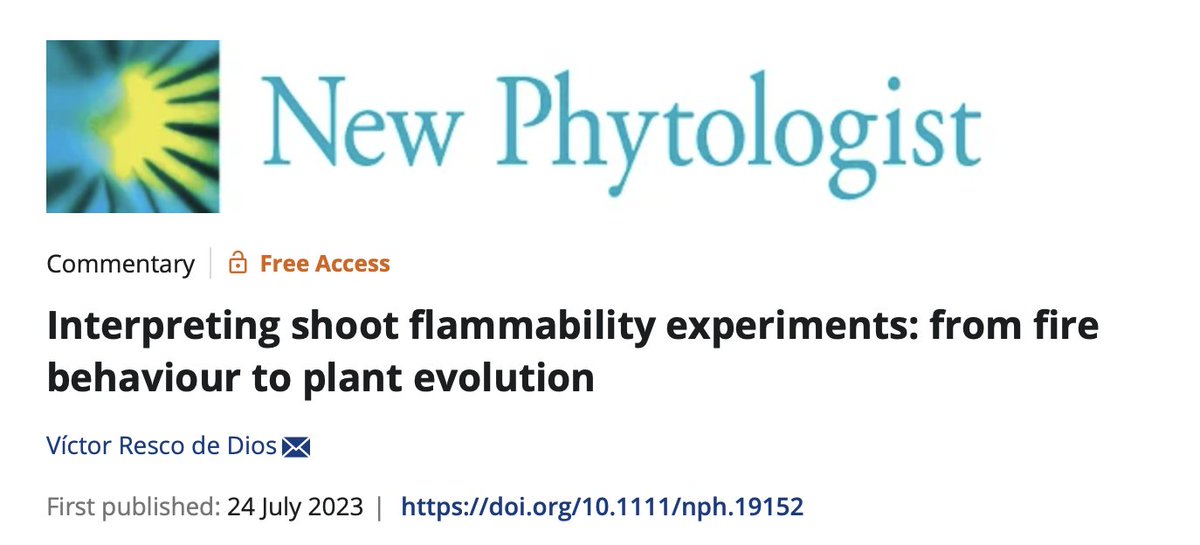 Ojo con sacar conclusiones sobre el comportamiento de los incendios en base solo a los experimentos de inflamabilidad de hojas. Para saber interpretar los resultados correctamente, escribí este comentario hace un tiempo. nph.onlinelibrary.wiley.com/doi/10.1111/np…