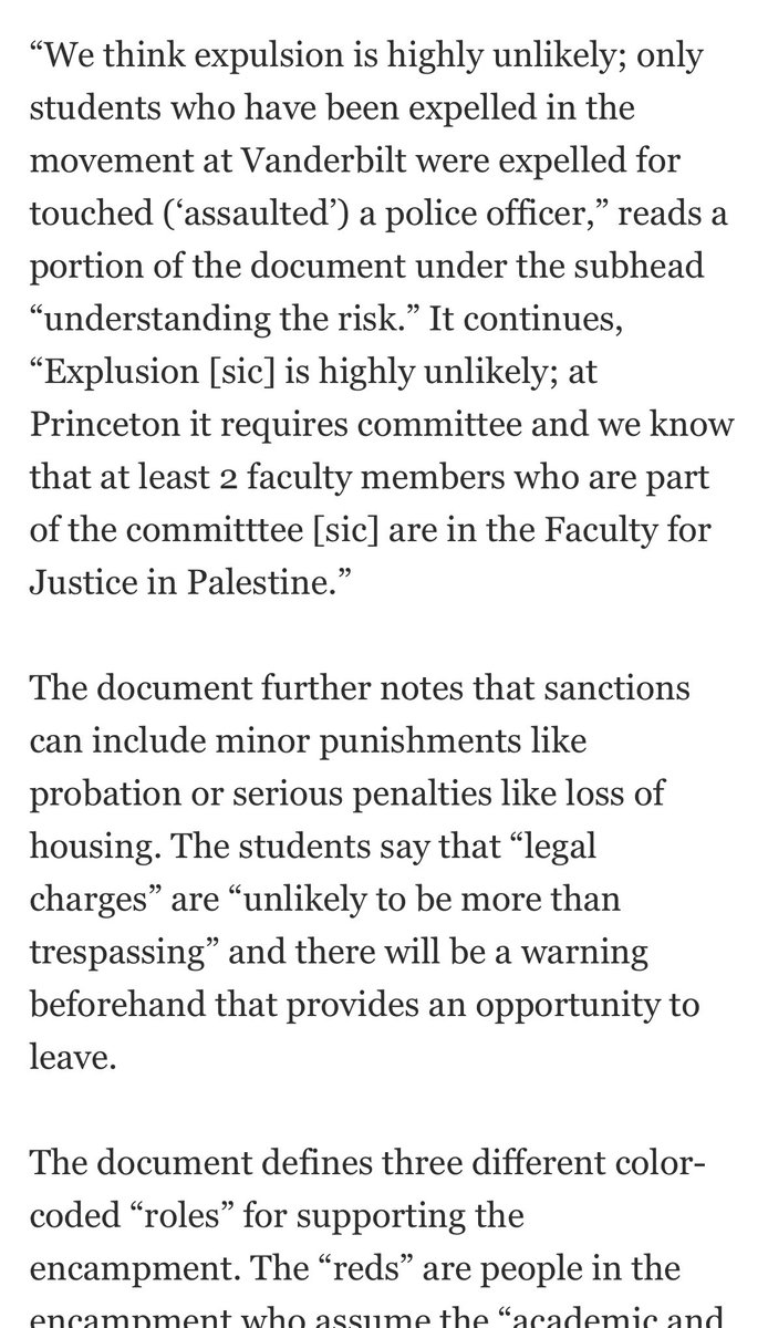 Very telling. Princeton protestors don’t worry about expulsions because they have anti-Israel professors on the committee that determines if you get expelled.