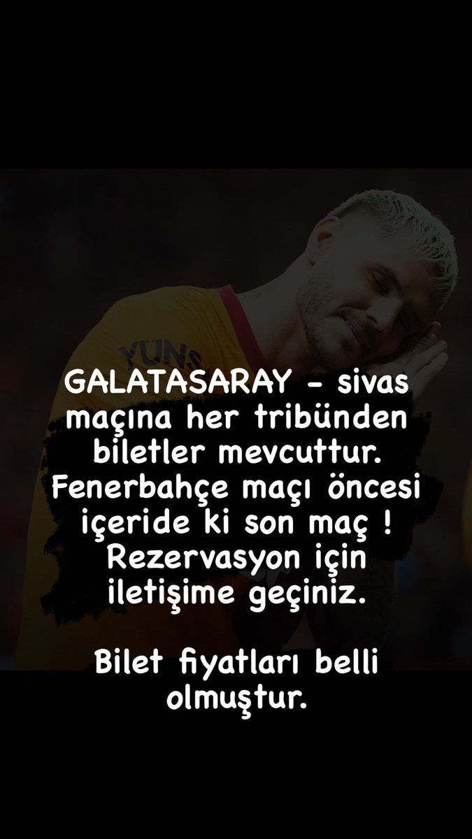 #GSvSVS #galatasaraybilet #GalatasaraySK #galatasaraymacbileti #biletarıyorum #biletdevir #biletdevret Galatasaray - Sivas maçına her tribünden biletler mevcuttur.