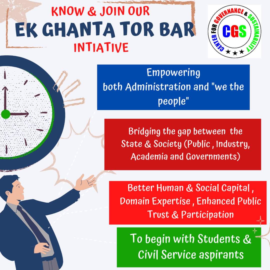 Meet our team of eminent Resource Persons & Experts from all over the world . cgsraipur.org/Ek%20Ghanta%20… . 

Join , benefit from and contribute to the cause of Empowerment with CGS.

#Governance #Sustainability #Civil_Services #upsc #cgpsc