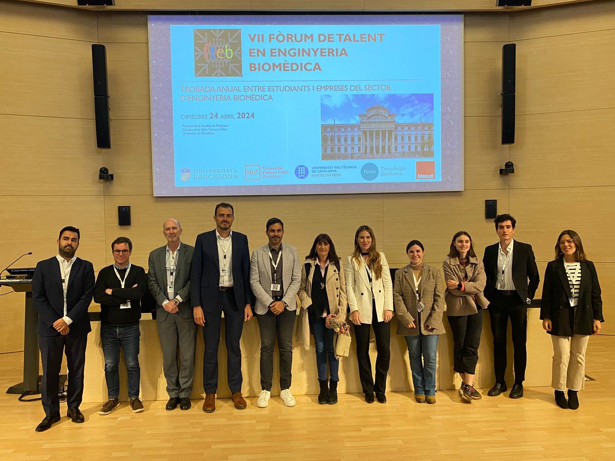 biocat_bioregio's tweet photo. 📍 Avui hem assistit al VII Fòrum de Talent en Enginyeria Biomèdica per trobar-nos amb l'alumnat d’enginyeria biomèdica i les empreses #tecmed de la #BioRegió. 

 Una iniciativa de @la_UPC, la @UPFBarcelona i la @UniBarcelona, amb el suport de #Biocat i @fenin_es. https://t.co/LqVNpTgccF