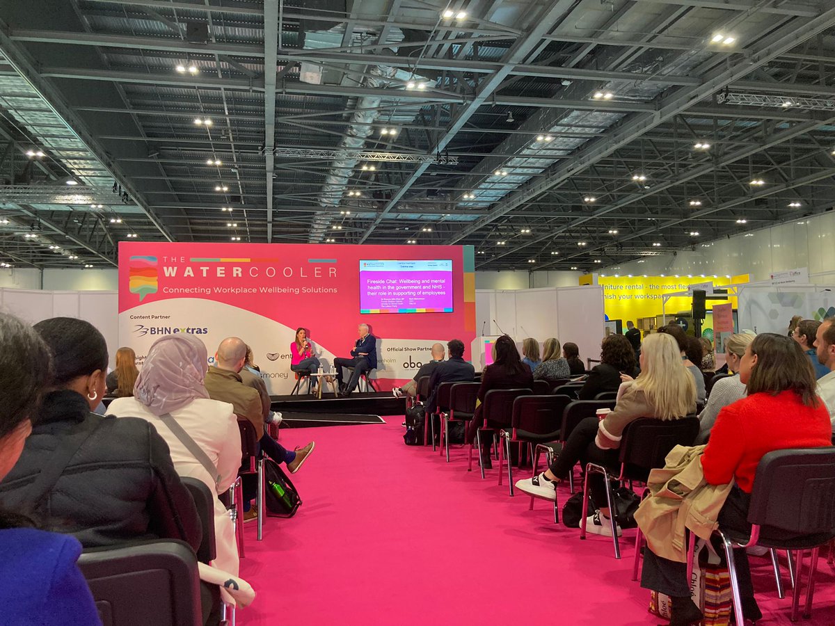 Brilliant to be a keynote speaker at the @watercoolerevnt in the ExCeL London today, for a discussion on mental health in Government and the NHS. Rather than railing against a 'sick note' culture, we must be encouraging more openness and understanding around mental health.