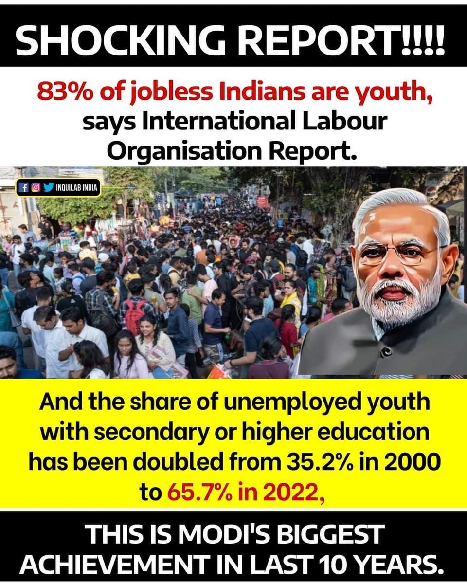 'Jobless India'
#NoVoteToModi