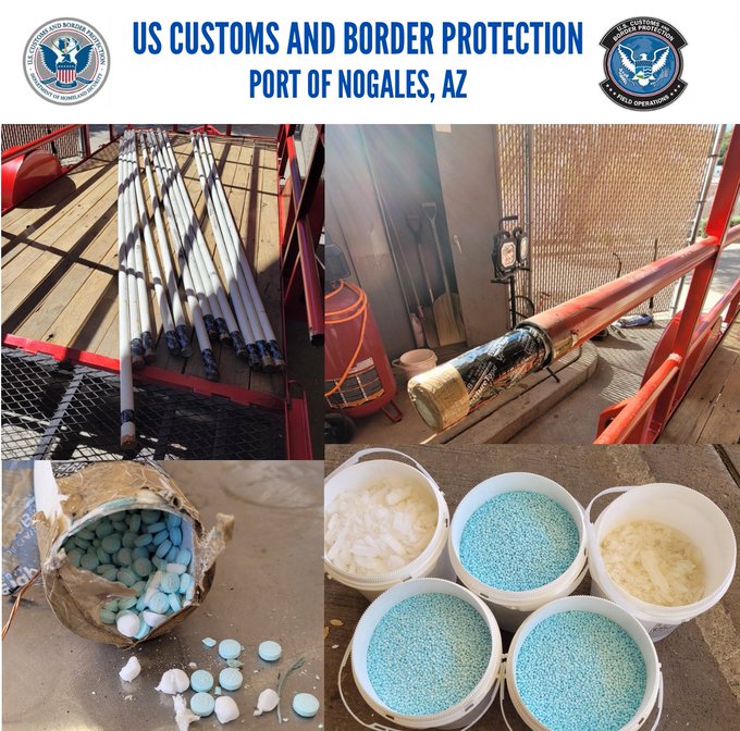 Last week, CBP officers at the Nogales point of entry seized 396,225 fentanyl pills & 39 pounds of meth. Joe Biden’s open-borders are poisoning the blood of our country!