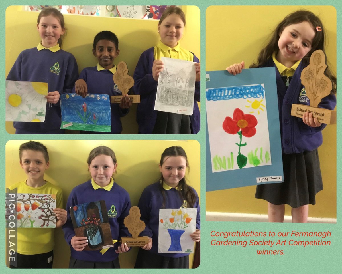 Congratulations to the children from Holy Trinity who were winners in the Fermanagh Garden Society Art Competition. 👏💐