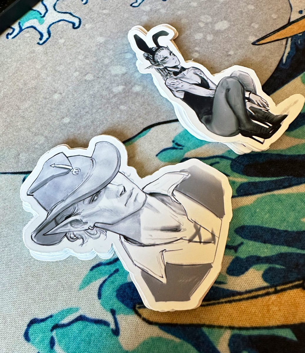 Cowstarion and Bunny’zel stickers ready to be added to some lucky orders 😎✨