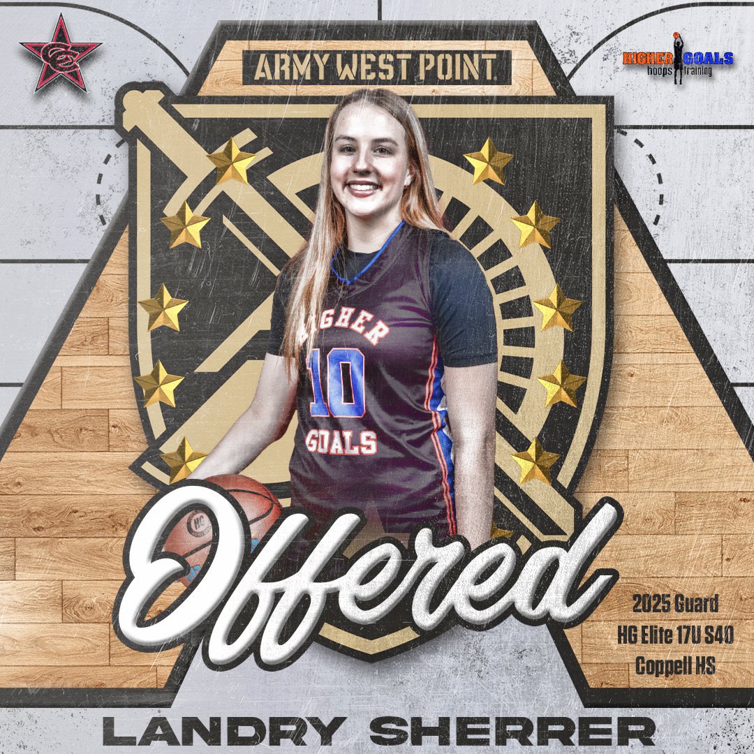 Big ups to our girl @LandrySherrer for earning an offer to @ArmyWP_WBB Super stoked for you, young lady! Love how you WERK! HG since 6th grade and has always trusted the process. Keep reaching for your goals. The real work begins NOW. DEFINITELY #HGProud💙🧡