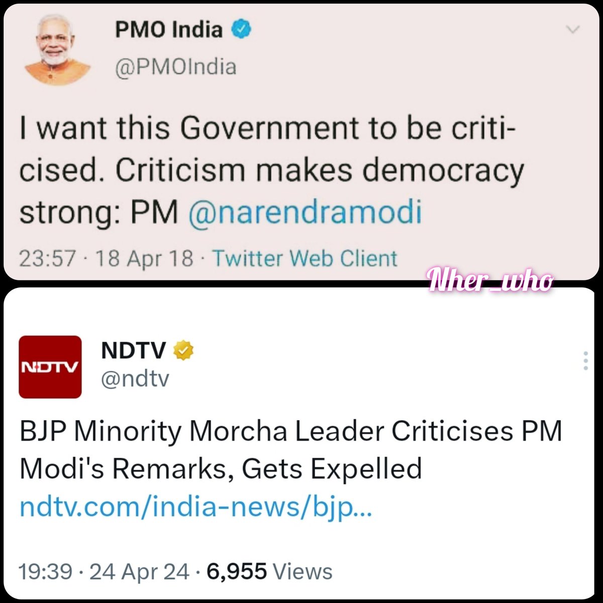 Hypocrisy level :: @narendramodi