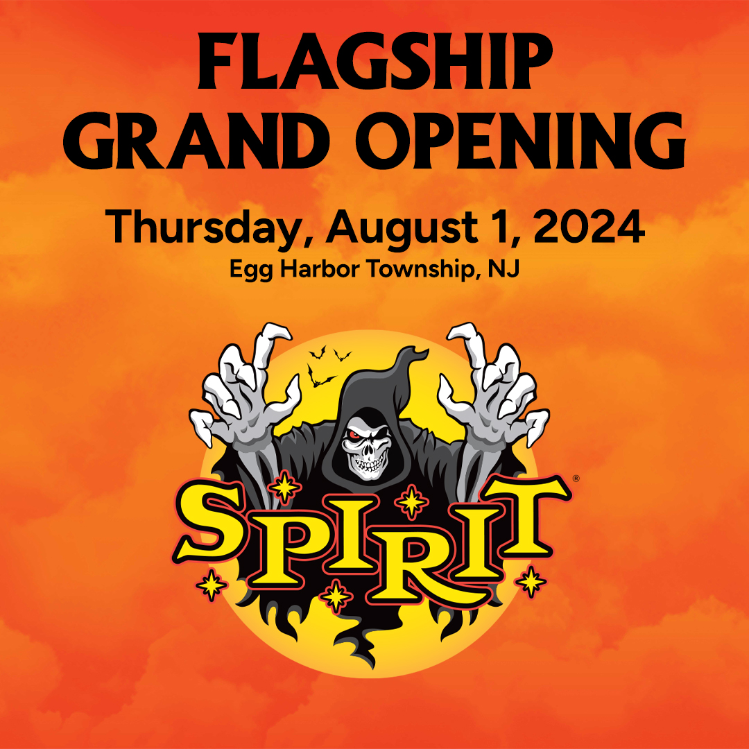 Happy Halfway to Halloween Week! The event you're all dying to be at is August 1, 2024! Find all the most up-to-date info at spirithalloween.com/GrandOpening