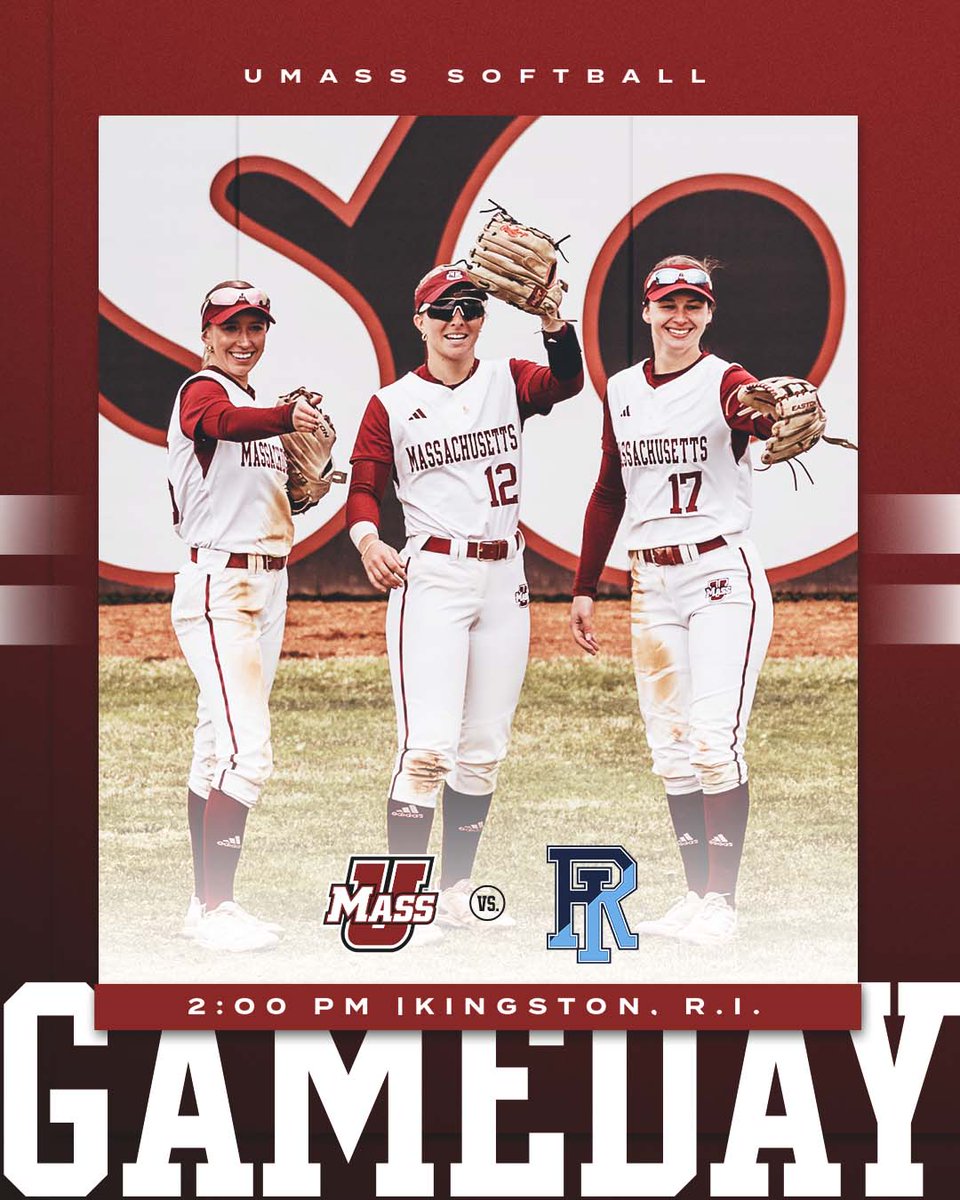 UMassSoftball's tweet photo. Road matchup at Rhody 🥎

🆚 Rhode Island (DH)
⌚️ 2 PM
📊https://t.co/Fs7z66dEum

#Flagship🚩 https://t.co/AnGbrirmOH