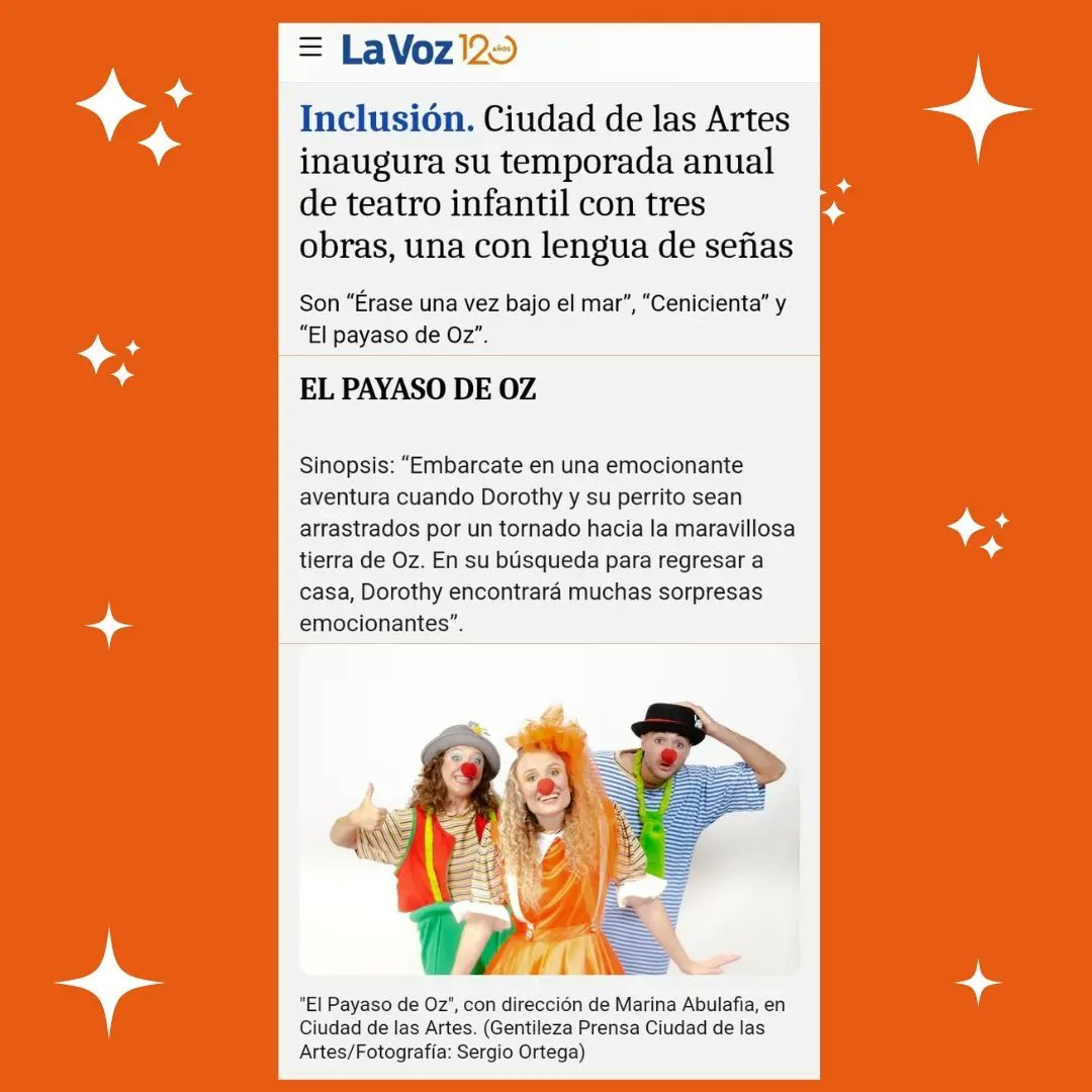 MAPTeatro's tweet photo. MUCHAS GRACIAS a los distintos medios por la #Difusión del #Estreno de 👠ℙ𝕒𝕪𝕒𝕤𝕠 𝕕𝕖 𝕆𝕫 👠 🎭
• @quehacemosma 
• @lavozcomar
• @Cba24Ncomar
¡Esperamos a todas las Familias para conocer esta hermosa historia! 🌈 👨‍👩‍👧‍👦 
📆 Domingo 28 de Abril - 17:00hs. https://t.co/ZPhNm57ERC
