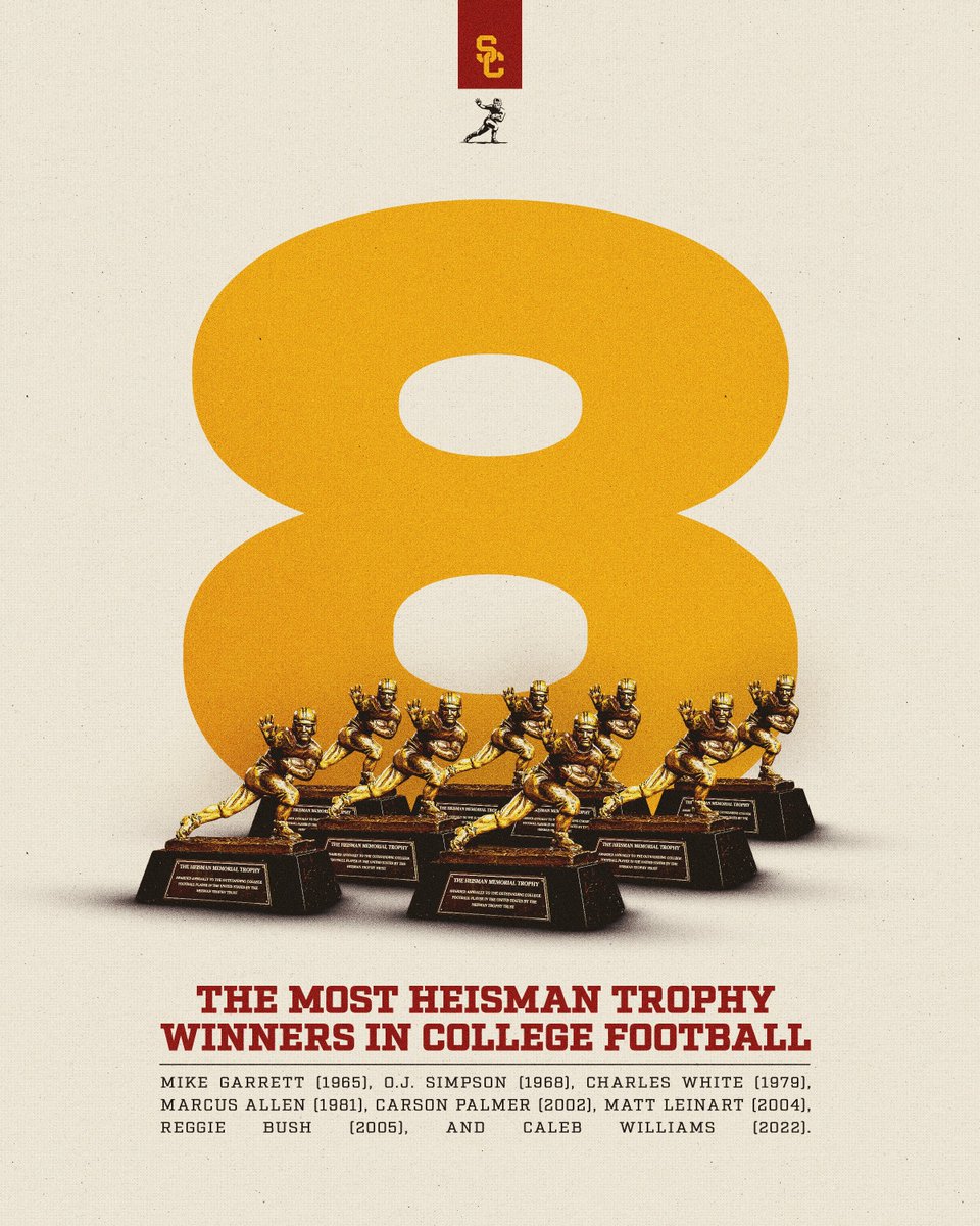 5 is live… and 8 is great! The MOST @HeismanTrophy winners in CFB. ‼️🏆✌️