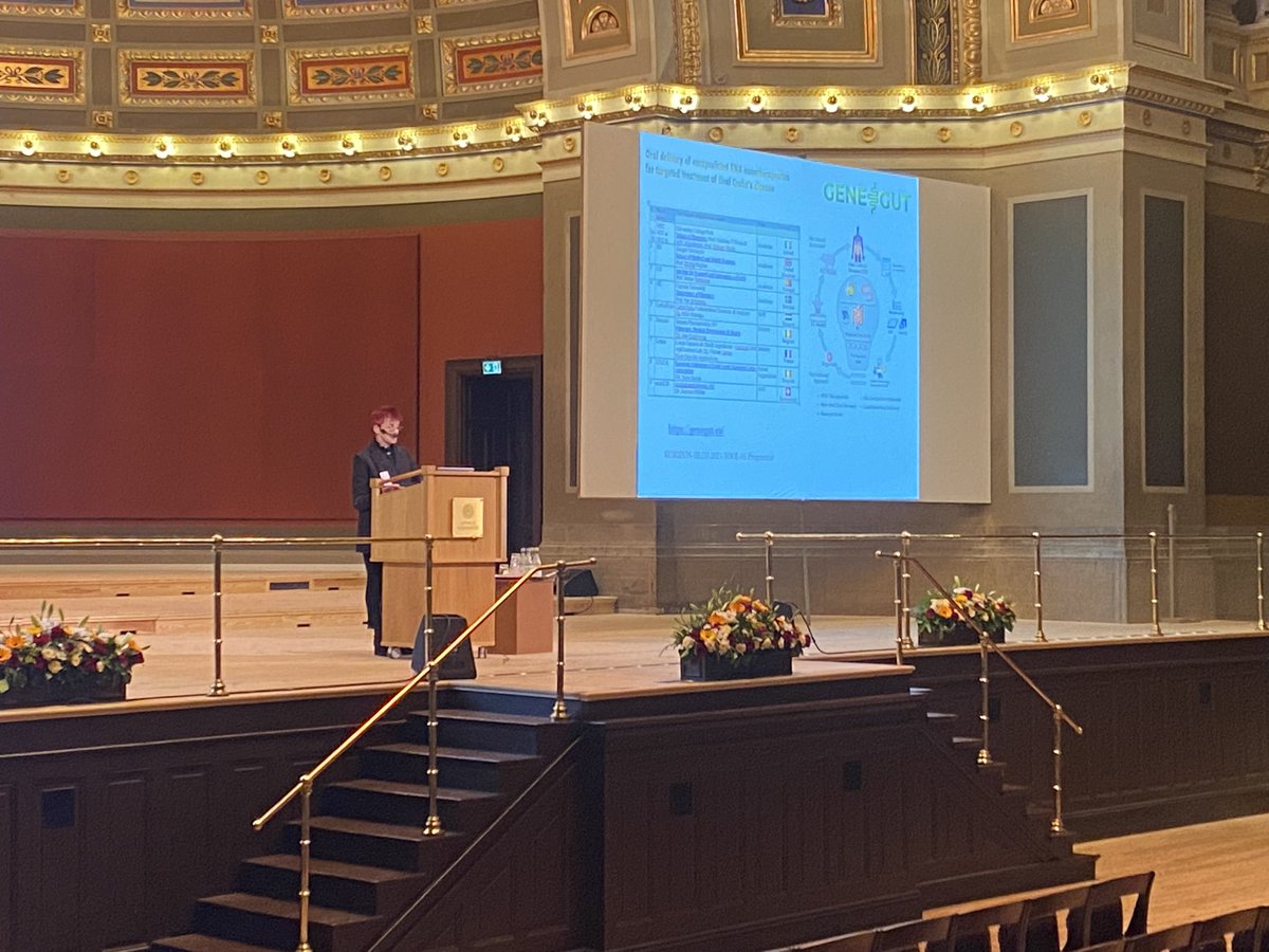 Great to see Prof Caitriona O’Driscoll address the joint @Nordic_POP and @ColotanItn annual meeting in the amazing @UU_University. Spreading the @GENEGUT_EU and @Pharmacy_UCC word