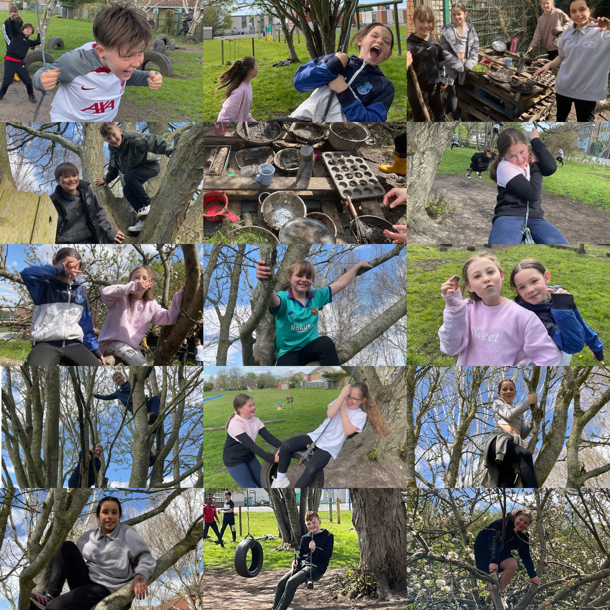 6K had an absolute ball in forest school today! They enjoyed climbing trees and swinging down! Some other children faced their fear of snails! 🪱🪲🐜 #forestschool #forestschoolatkew