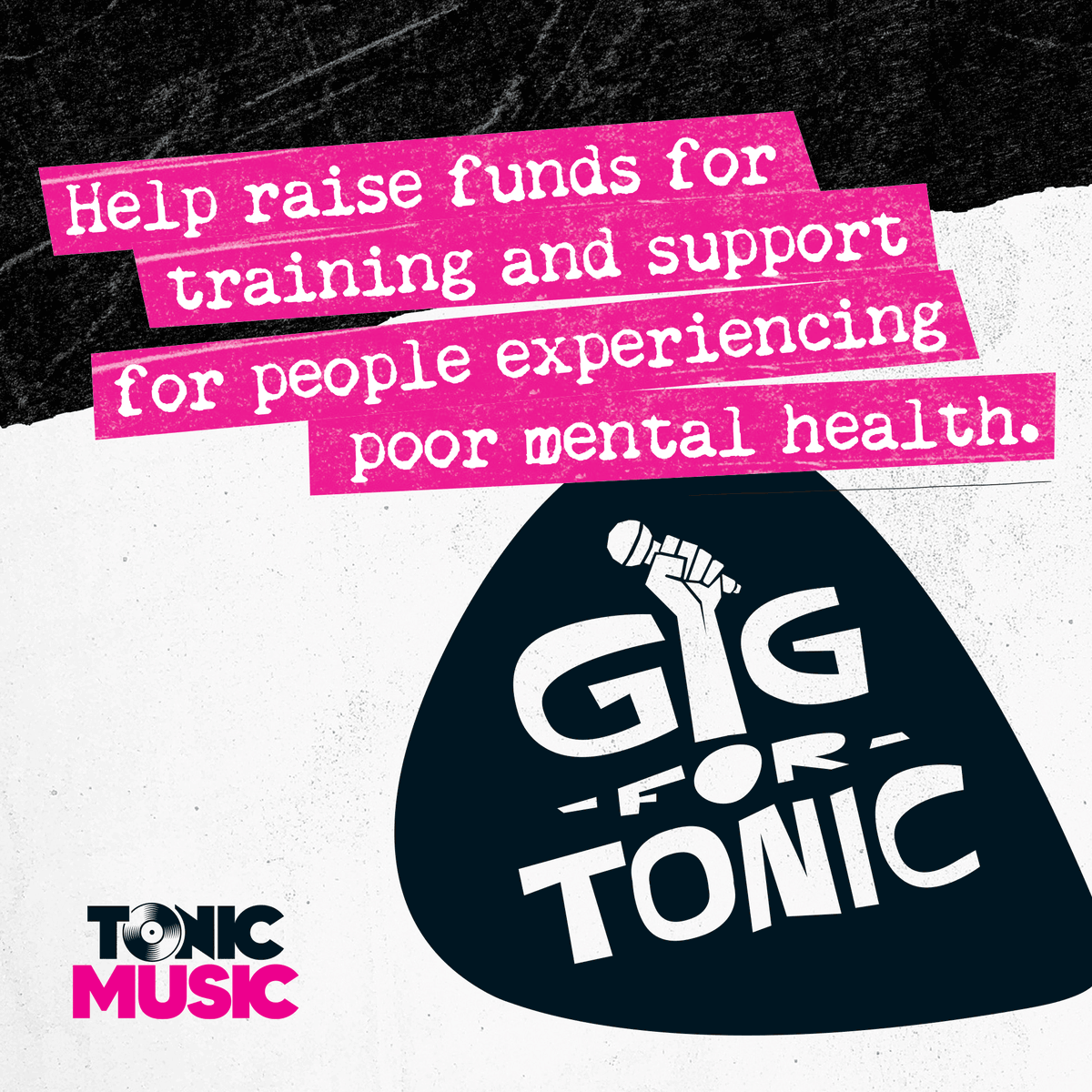 Why not make your next gig a fundraiser gig for Tonic Music and help fund training and support for people experiencing poor mental health. → tonicmusic.co.uk/gigfortonic #MentalHealth #Music #Tonic #Wellbeing