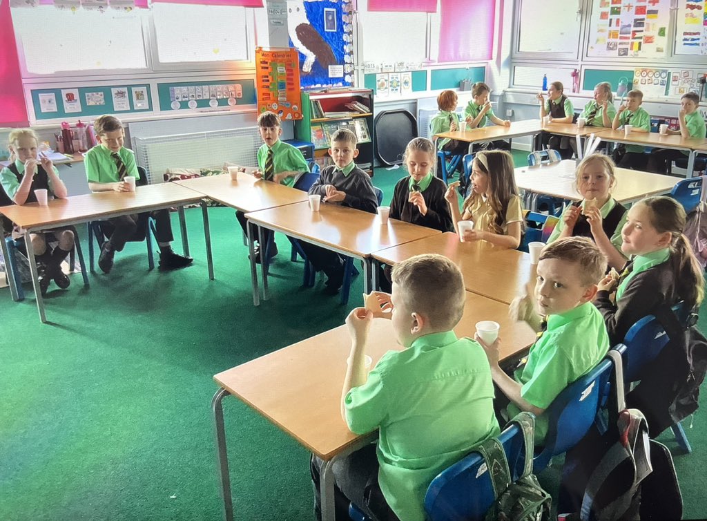 Primary 4 First Communion children enjoyed acting out The Last Supper.