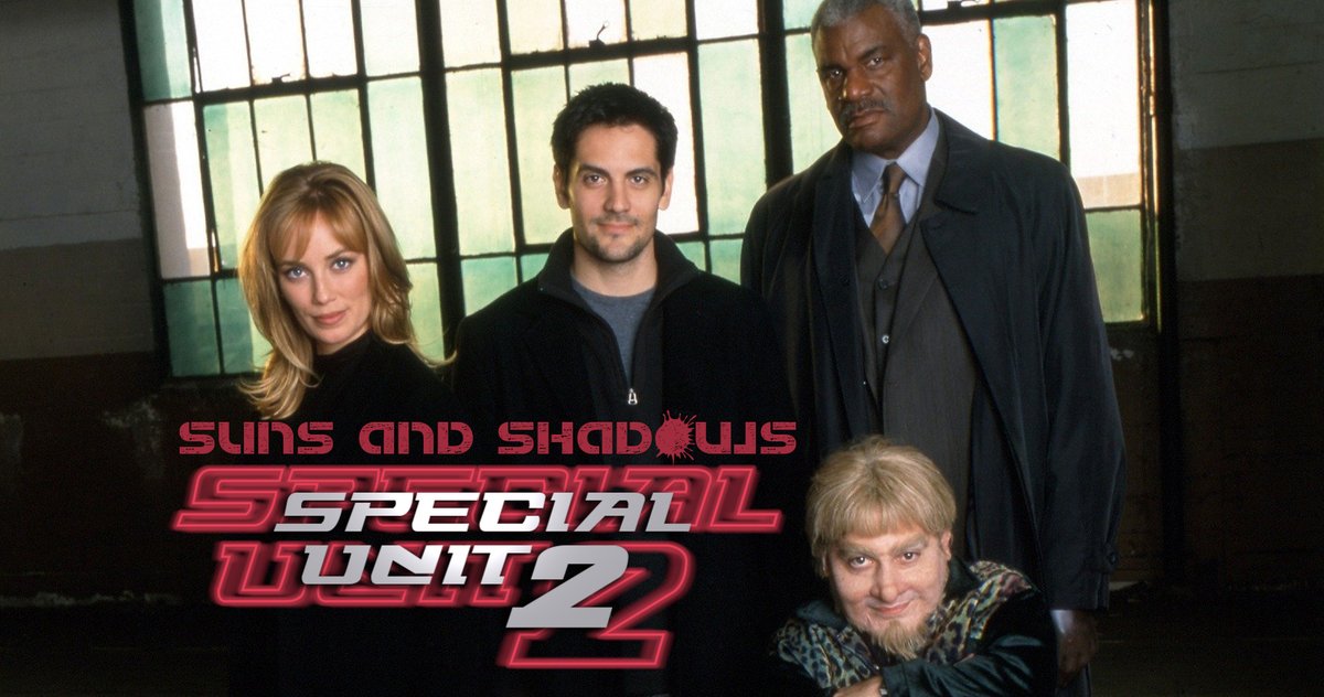 Today! Special Unit 2, starring Alexondra Lee, Michael Landes, @DannyWoodburn and more! We remember this show, let us tell you about it! SU2 had high energy, fun characters and quick wit. Tune in now! 

On all pod apps or SunsAndShadows.com

#specialunit2 #sunsandshadows