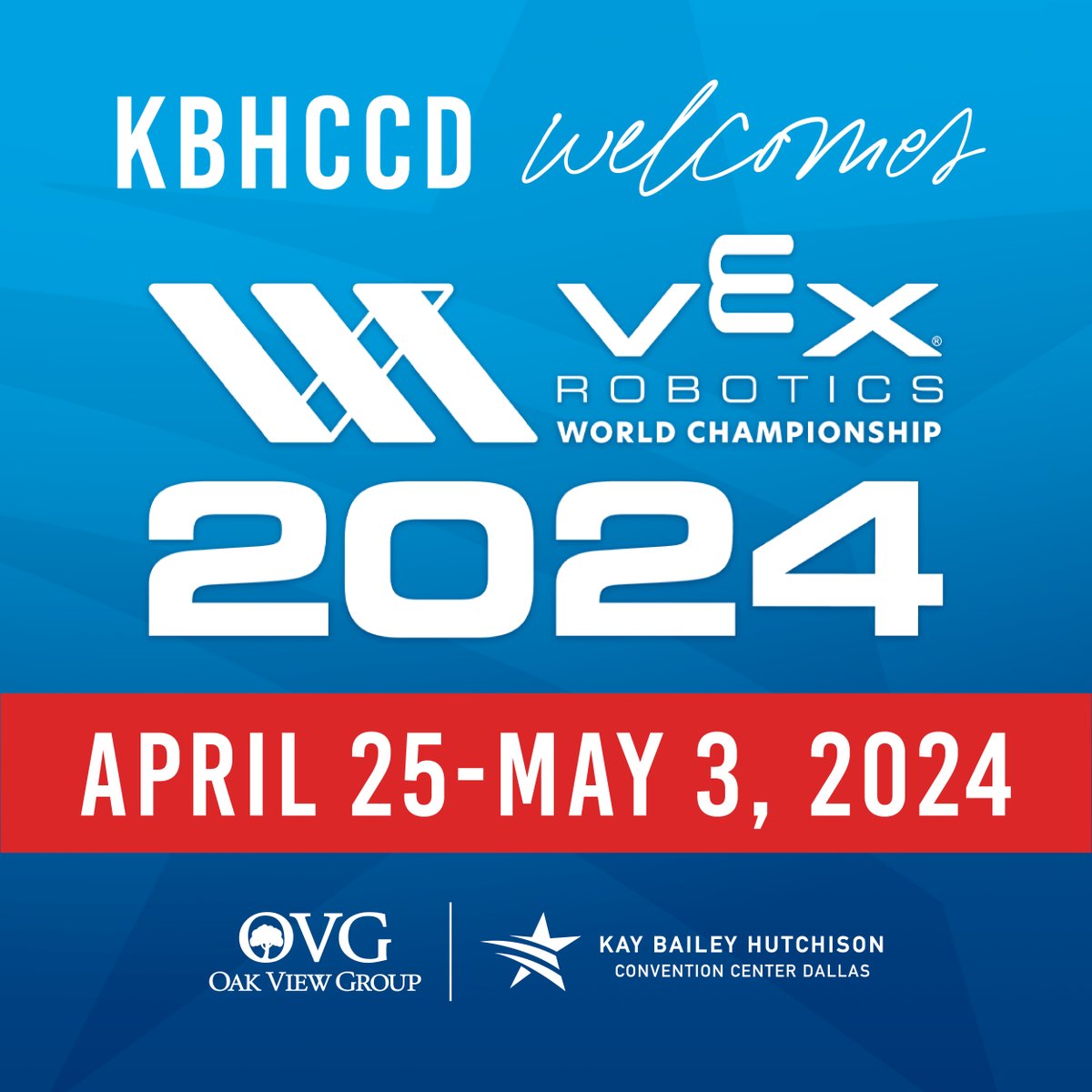 Join us in welcoming the world’s biggest robotics showdown back to #KBHCCD! 🤖🏆 The @VEXRobotics 𝗪𝗼𝗿𝗹𝗱 𝗖𝗵𝗮𝗺𝗽𝗶𝗼𝗻𝘀𝗵𝗶𝗽 will be held April 25-May 3. #VEXworlds 
🍴 Retail/Concessions Menu: bit.ly/VEXWorlds24Menu