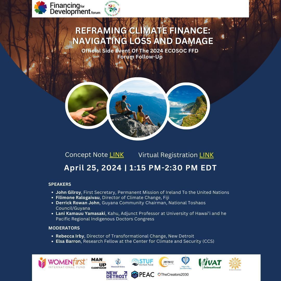 Reframing Climate Finance: Navigating Loss and Damage: Join us for an analysis of the practical implementation of climate finance initiatives, particularly the Loss and Damage Fund & to explore who truly benefits from these efforts. Register: buff.ly/4ddV8RU