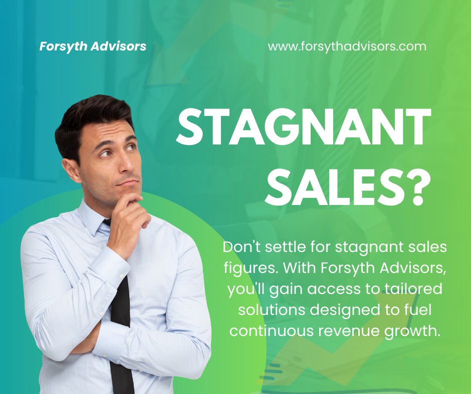 Don't settle for stagnant sales figures. With Forsyth Advisors, you'll gain access to tailored solutions designed to fuel continuous revenue growth. Let's turn your business aspirations into tangible results! #BusinessDevelopment #RevenueGrowth #ForsythAdvisors