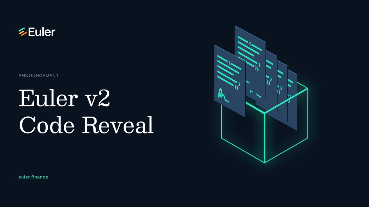 Euler is one step closer to launch!

We're excited to unveil the codebase for the Euler Vault Kit (EVK) &amp; the Euler Price Oracle 🧵