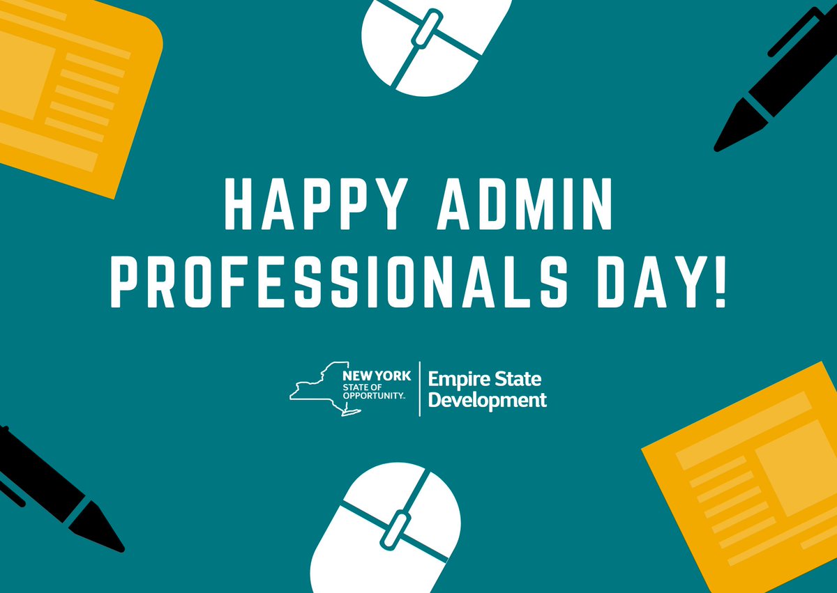 On #AdministrativeProfessionalsDay, we celebrate the unsung heroes of New York's workforce! These professionals are the backbone of our state's businesses that keep companies thriving across every industry.