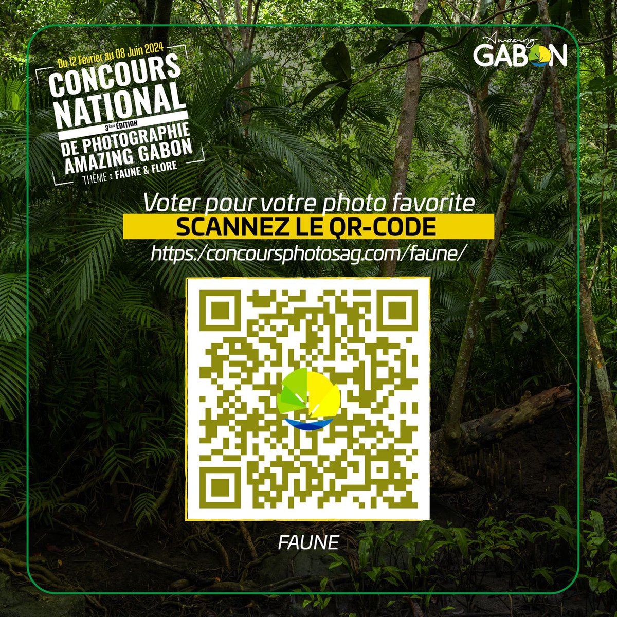 AmazingGabon's tweet photo. SCANNEZ LE OR-CODE et voter pour votre photo favorite. Les résultats seront connus le 8 juin 2024. #amazinggabon contact@concoursphotosag.com #concoursphotoag #gabon #gabonphoto #photo #photography #photographer https://t.co/QTn5kQhbFI