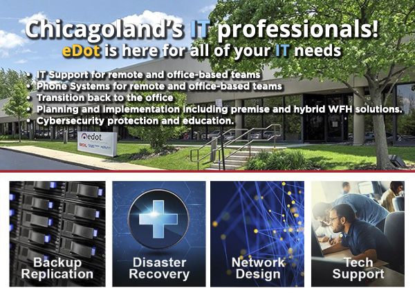 From network design to cybersecurity and managed services, when you need help with your tech, trust the eDot professionals!
#cybersecurity #WFH #managedservices #lowvoltage #ITservices #surveillancecameras #security #ITsolutions #returntowork
ow.ly/CASx50RlB5b