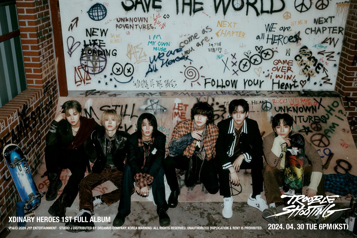 Xdinary Heroes
1st Full Album <Troubleshooting>
🎯Concept Photo
 
ALBUM RELEASE🔽
2024.04.30 (TUE) 6PM (KST)
🩹TITLE "어리고 부끄럽고 바보 같은"
 
#XdinaryHeroes #엑스디너리히어로즈
#Troubleshooting
#어리고_부끄럽고_바보_같은
#WE_ARE_ALL_HEROES