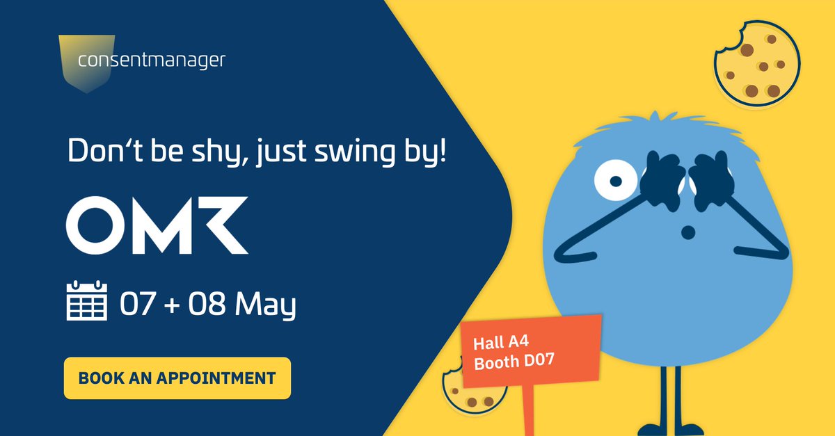 🚀 Just 2 weeks left until OMR 2024! Don't miss out on the chance to get to know consentmanager - secure your appointment today!📅 consentmanager.de/bookacall/omr-…
 
We look forward to seeing you at our booth. 📍 Hall 4 | Stand D07

#GDPR #Cookies #Compliance #OMR2024 #consentmanager