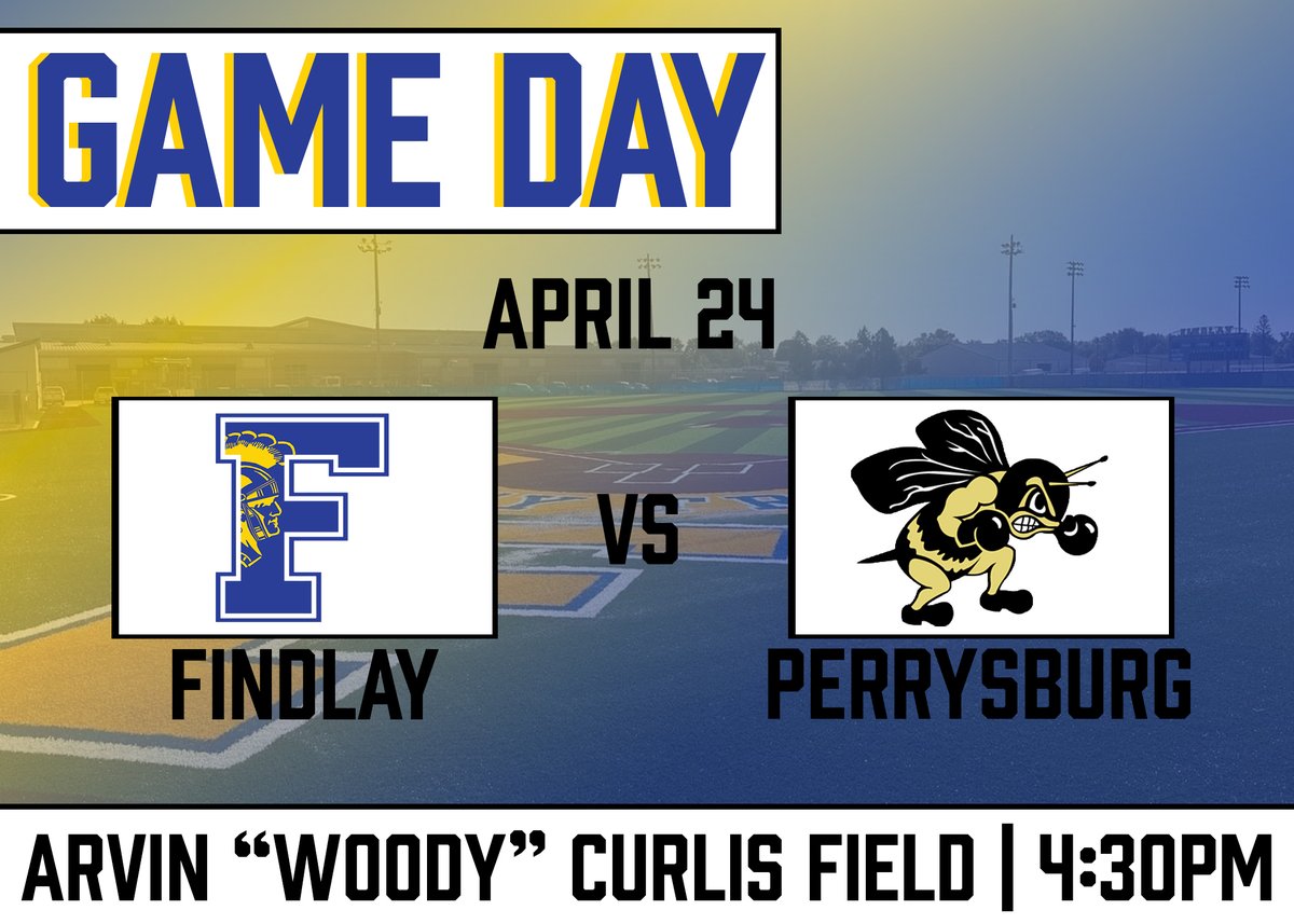 Let's try this again, it's GAMEDAY!

Varsity is home vs Perrysburg, JV Blue is at Perrysburg and JV Gold is at Kalida. Varsity First Pitch is at 4:30pm, JV Blue and JV Gold First Pitch is at 5:00pm!

#TrojanTrue