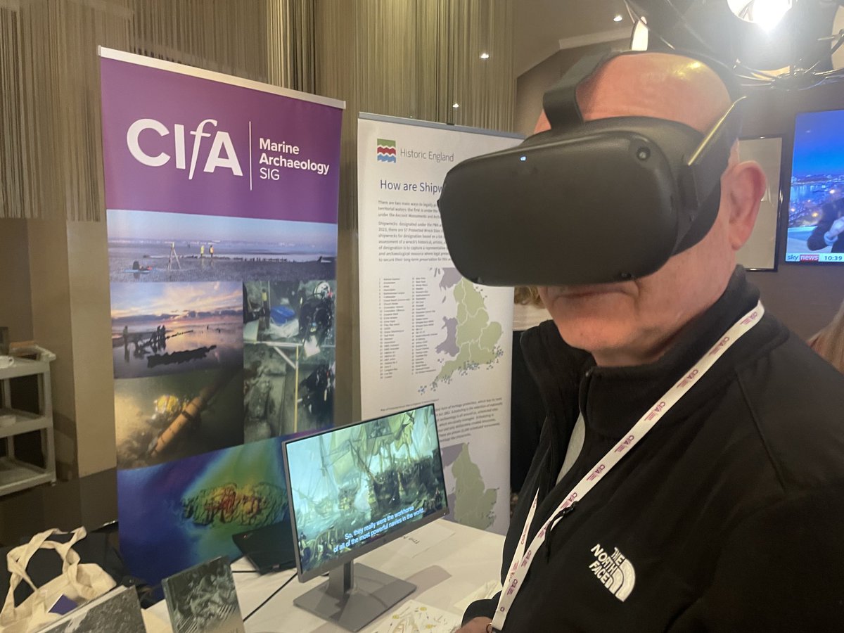 Take a virtual dive on a #ProtectedWreck at the ⁦@CIfAMarine⁩ stand #CIfA2024