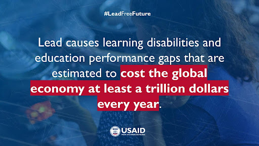 'Lead causes learning disabilities and educational performance gaps estimated to cost the global economy at least a trillion dollars every year.' -@PowerUSAID

Learn about the action outlined at the @wef to eliminate lead before it reaches communities. usaid.gov/leadfreefuture