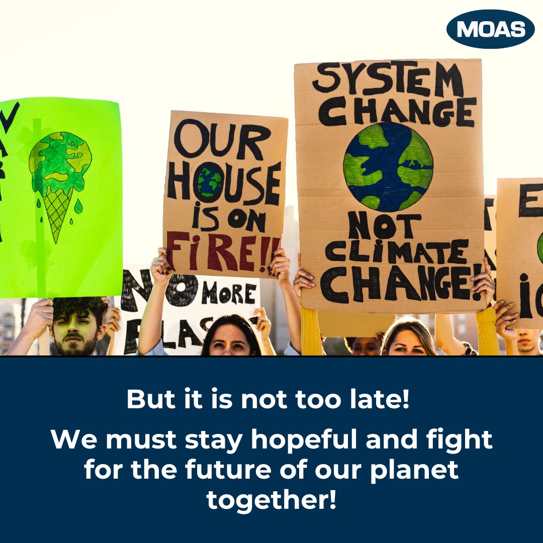#ClimateChange isn't just a distant threat—it's impacting lives today. From displacing millions annually to record-breaking temperatures. But there's hope. Governments, businesses, and individuals all have a role to play. It's not too late. Our #planet, our #life! #MOAS