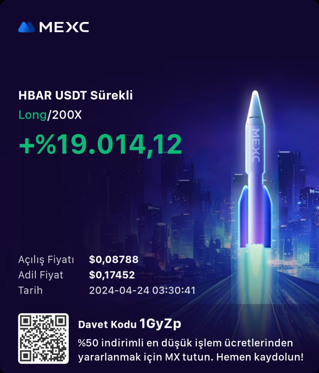 Hayırlı günler dostlar bu piyqsada cok güzel kar oldu 😎😎🪄🎩💸💸
#hbar #floki #bitcoin